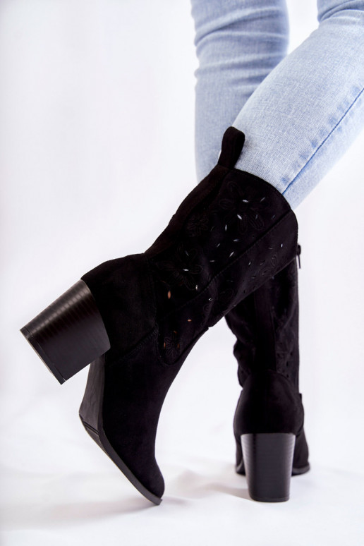 Women's Suede Boots With Cowboy Boots... Women's Suede Boots With Cowboy Boots...