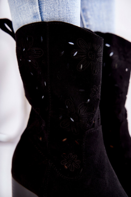 Women's Suede Boots With Cowboy Boots... Women's Suede Boots With Cowboy Boots...