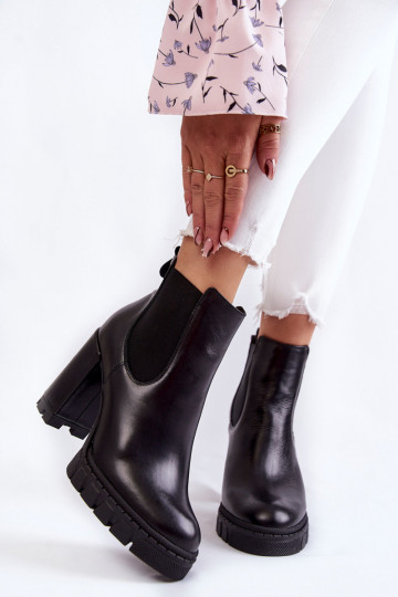 Leather Boots Smooth On A...