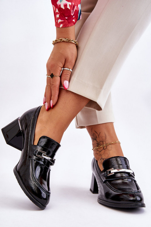 Comfortable Lacquered Pumps Black Damira Comfortable Lacquered Pumps Black Damira