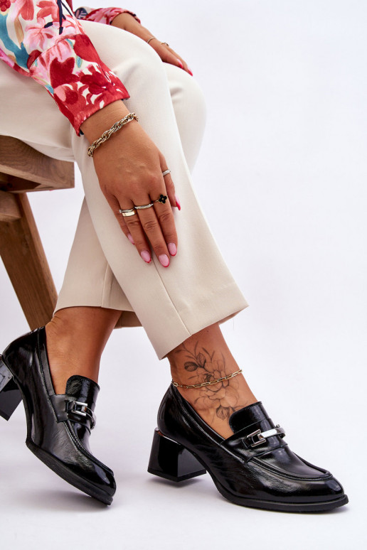 Lakuoti  Bateliai juodos spalvos Damira Lakuoti  Bateliai juodos spalvos Damira