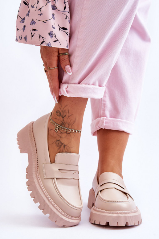 Mokasinai su masyvia platforma smėlio... Mokasinai su masyvia platforma smėlio...