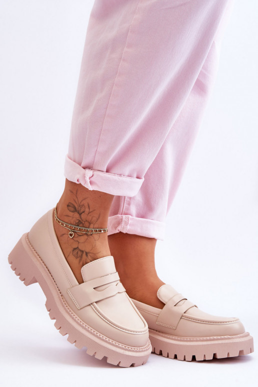 Leather Slip-On Platform Loafers... Leather Slip-On Platform Loafers...