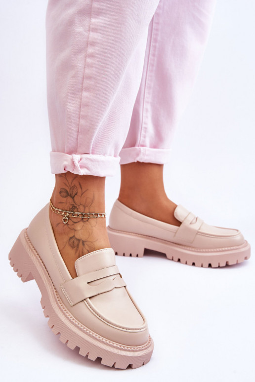 Leather Slip-On Platform Loafers... Leather Slip-On Platform Loafers...