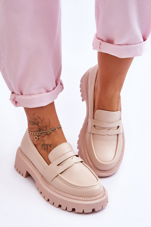 Leather Slip-On Platform Loafers... Leather Slip-On Platform Loafers...