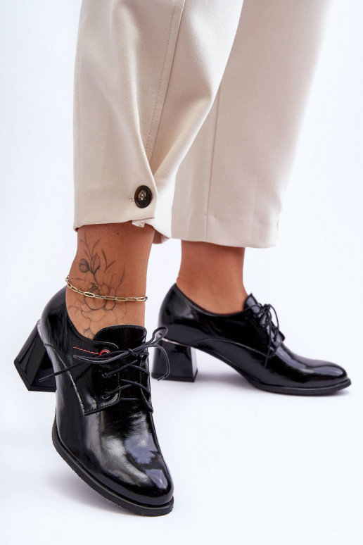 Leather Patent Heeled Women's Shoes...