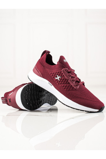 I-CAX burgundy color  sneakers 2