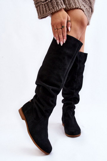 Women's Suede Knee Boots...