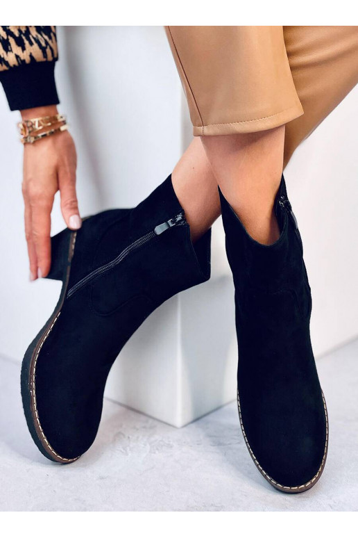 Boots with a rubber heel LINZI BLACK Boots with a rubber heel LINZI BLACK