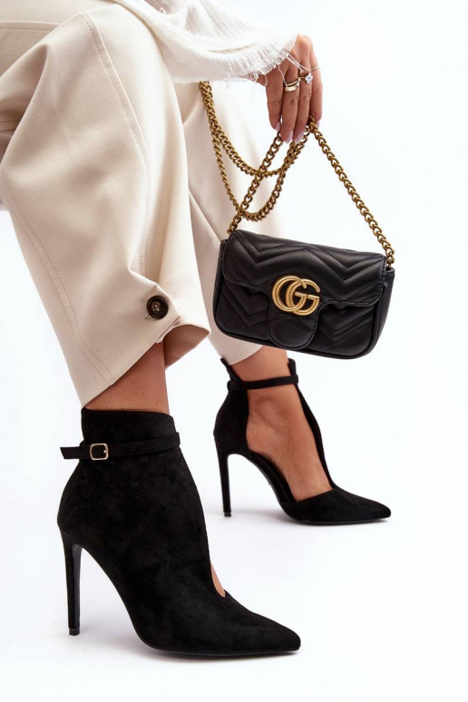 Women's Suede Heels Black Amalundi Women's Suede Heels Black Amalundi