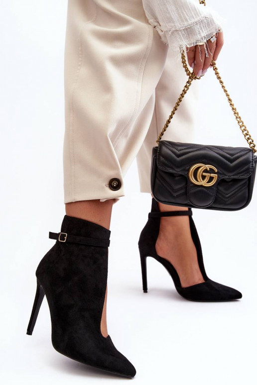 Women's Suede Heels Black Amalundi Women's Suede Heels Black Amalundi