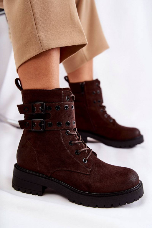 Women's Suede Warm Boots Brown Silvor Women's Suede Warm Boots Brown Silvor