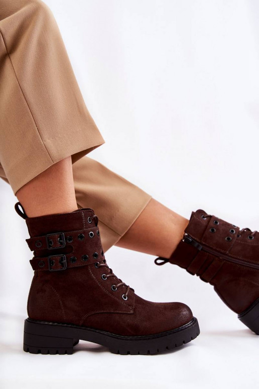 Women's Suede Warm Boots Brown Silvor Women's Suede Warm Boots Brown Silvor