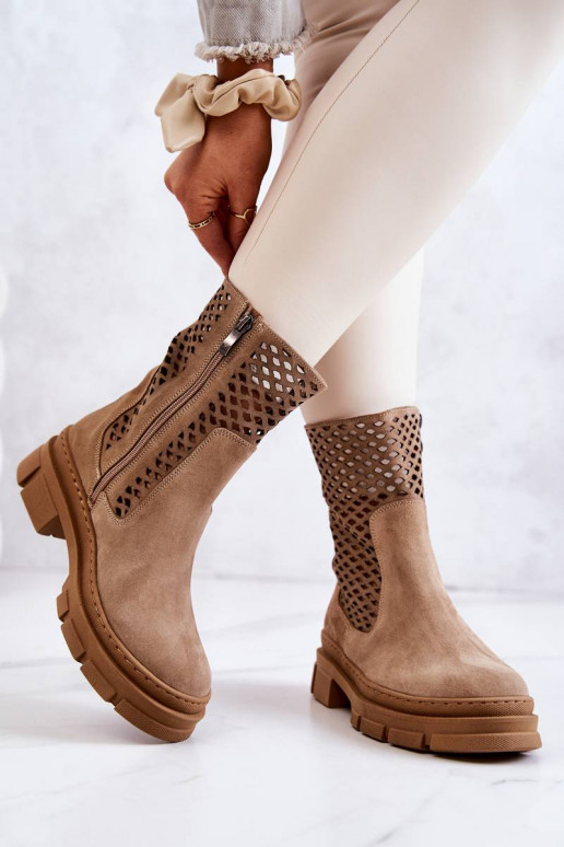 Leather boots Workers Nicole Light brown Leather boots Workers Nicole Light brown