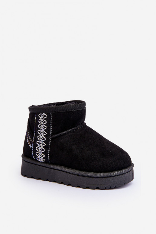Children's Quilted Snow Boots Black...
