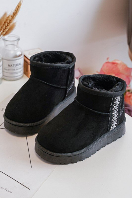 Children's Quilted Snow Boots Black...