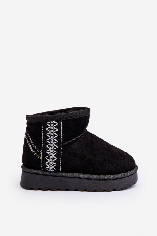 Children's Quilted Snow Boots Black...