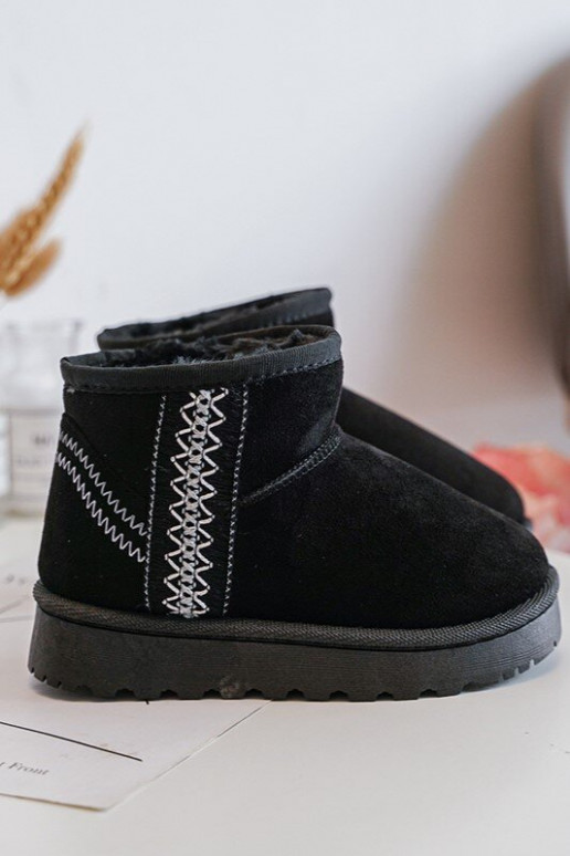 Children's Quilted Snow Boots Black...