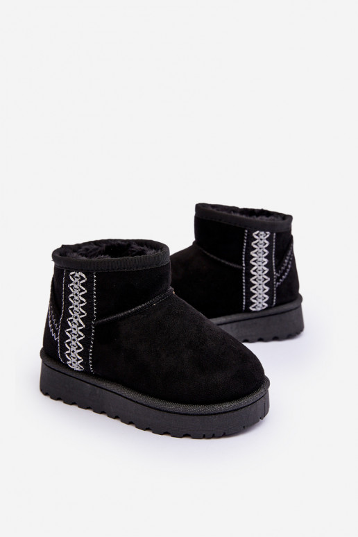 Children's Quilted Snow Boots Black...