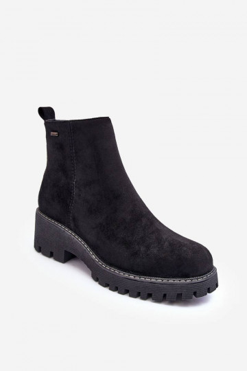 Suede Flat Heel Boots with... 2