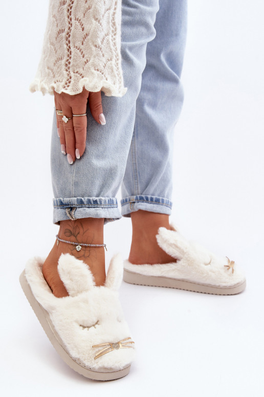 Women's Fluffy Slippers with Bunny... Women's Fluffy Slippers with Bunny...