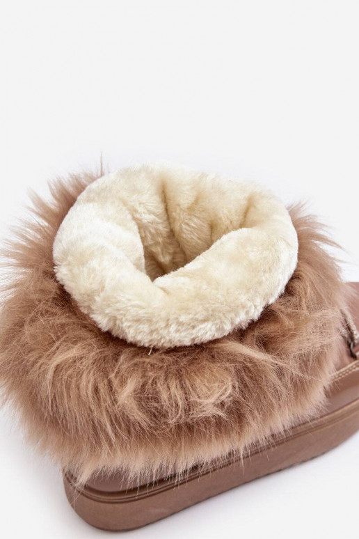 Women's Lace-up Dark Beige Snow Boots... Women's Lace-up Dark Beige Snow Boots...