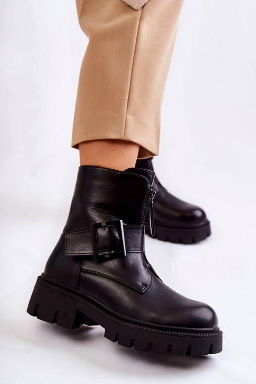 Women's Warm Boots With Zipper Black... Women's Warm Boots With Zipper Black...