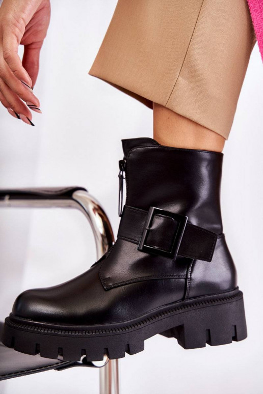 Women's Warm Boots With Zipper Black... Women's Warm Boots With Zipper Black...