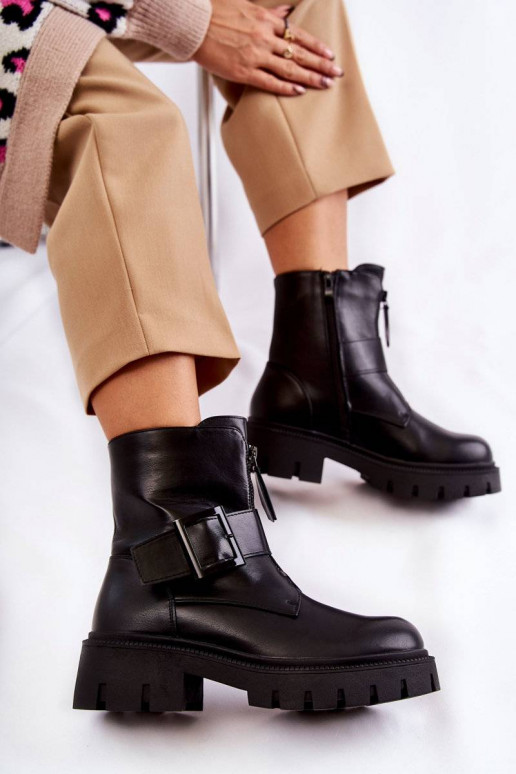 Women's Warm Boots With Zipper Black... Women's Warm Boots With Zipper Black...