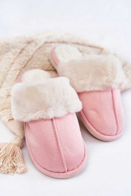 Women's Smooth Slippers With Fur Pink... Women's Smooth Slippers With Fur Pink...