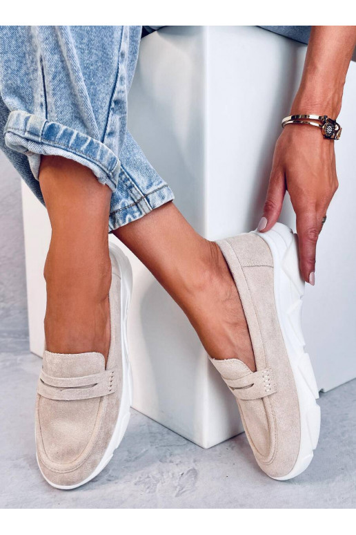 Mokasinai minkštu padu HICKS BEIGE Mokasinai minkštu padu HICKS BEIGE