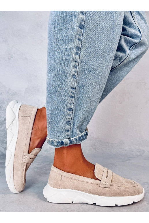 Mokasinai minkštu padu HICKS BEIGE Mokasinai minkštu padu HICKS BEIGE