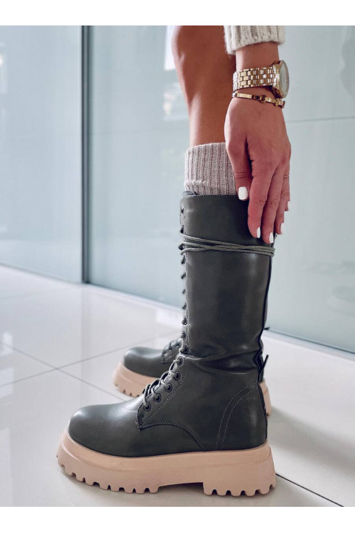 Ilgaauliai batai su raištukais ZONA... Ilgaauliai batai su raištukais ZONA...