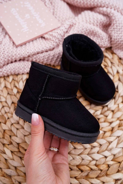Kids' Warm-up Snow Boots Black Gooby