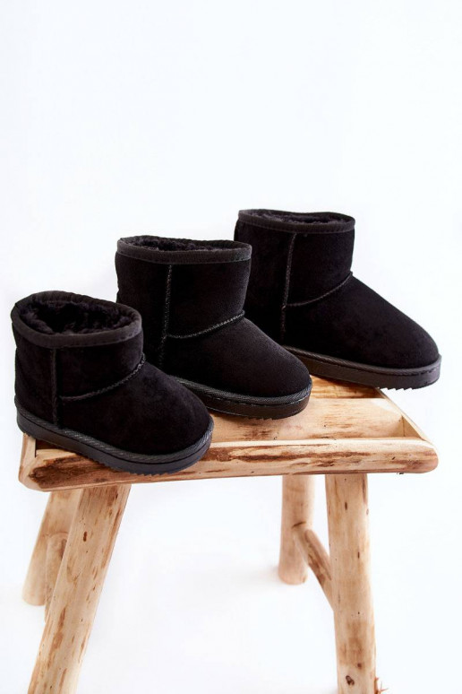 Kids' Warm-up Snow Boots Black Gooby