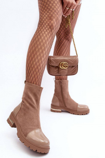 Leather Classic Boots On A...