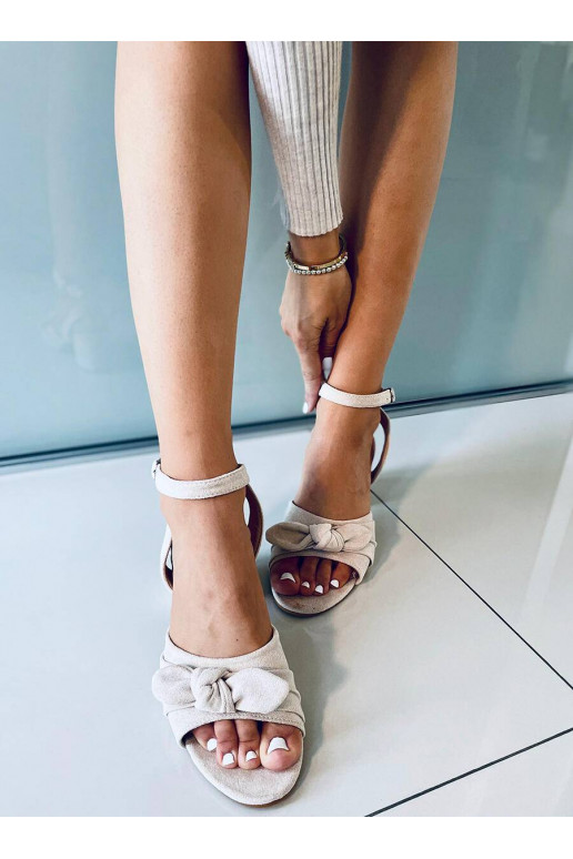 Stylish high-heeled sandals GISELLE BEIGE