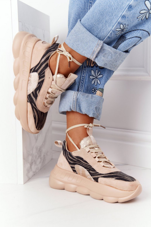 Women's Sports Platform Shoes Lu Boo Beige