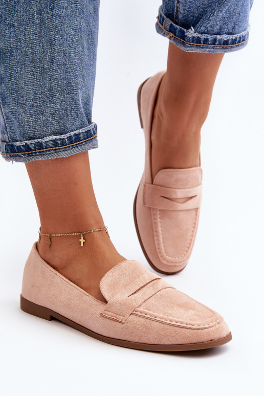 Women's Classic Moccasins Pink Olevin