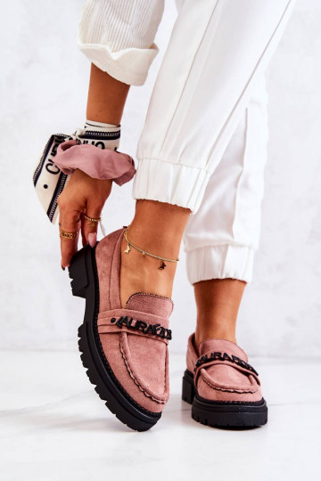 Suede Loafers Letters La.Fi...