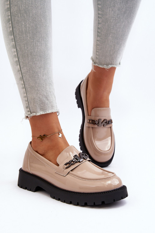 Women's Patent Leather Loafers with... Women's Patent Leather Loafers with...