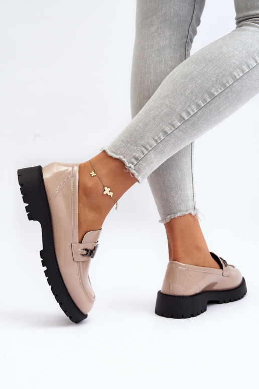 Women's Patent Leather Loafers with... Women's Patent Leather Loafers with...