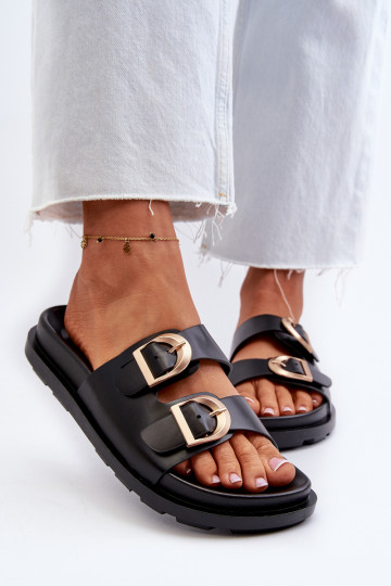 Women's Black Eco Leather...