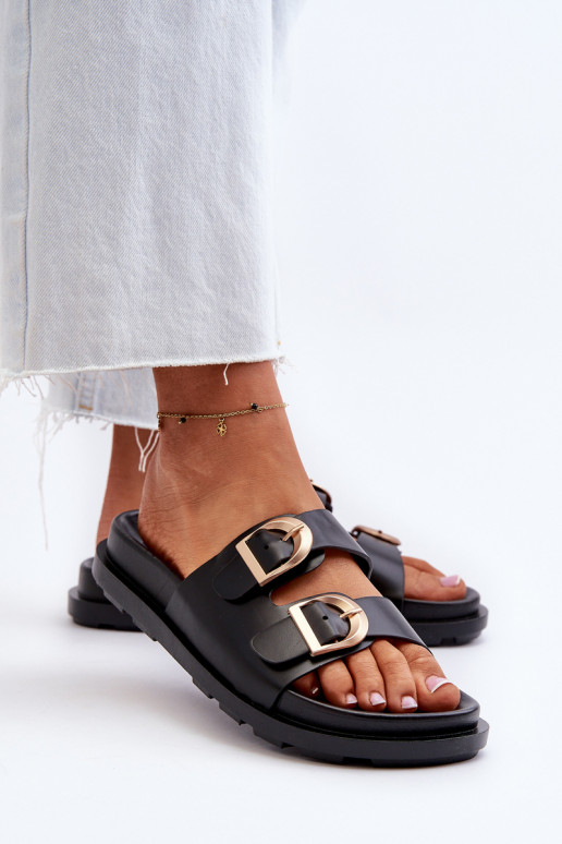 Women's Black Eco Leather Sandals... Women's Black Eco Leather Sandals...
