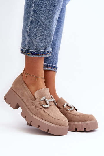 Women's Loafers with Beige...