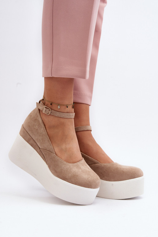 copy of Damskie Espadryle Na Koturnie Beżowe Malla