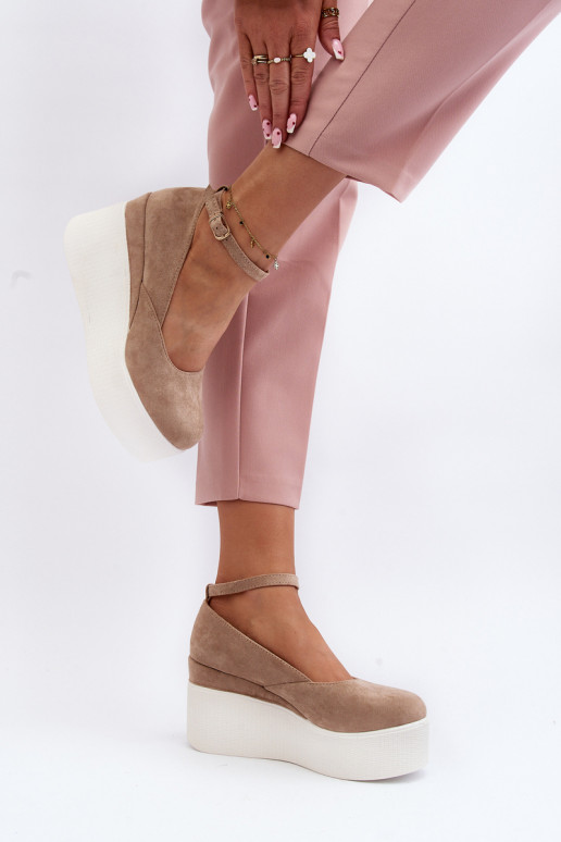 copy of Damskie Espadryle Na Koturnie Beżowe Malla