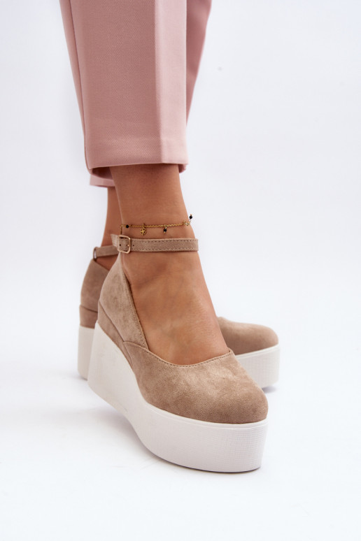 copy of Damskie Espadryle Na Koturnie Beżowe Malla