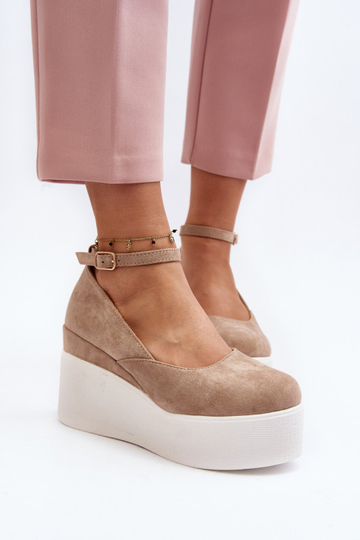 copy of Damskie Espadryle Na Koturnie Beżowe Malla