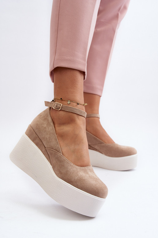 copy of Damskie Espadryle Na Koturnie Beżowe Malla